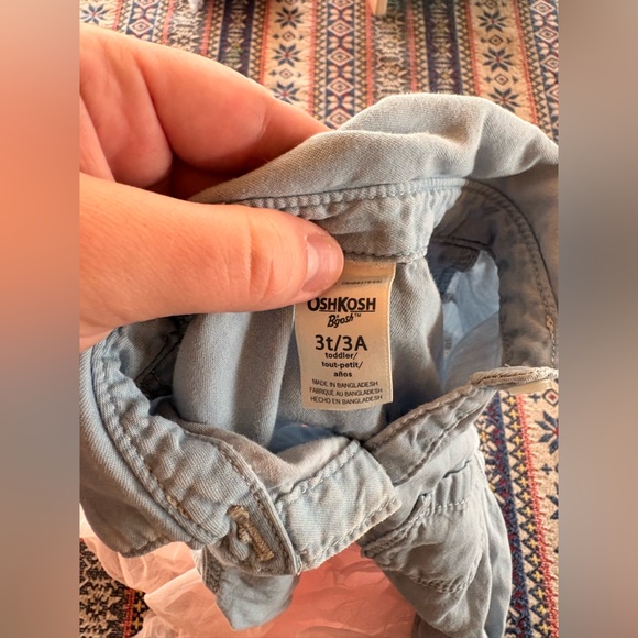 Oshkosh Girls Denim Short Sleeve Dress with Bows and Tulle - Picture 8 of 8